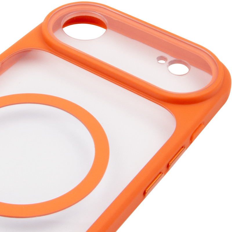 Чехол TPU+PC GETMAN Moon Clear with Magnetic Safe для Apple iPhone 17 Air (6.5") (Orange) в магазине vchehle.ua