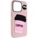 Чохол TPU Leather Toys на Apple iPhone 15 (6.1") (Coffee / Pink)