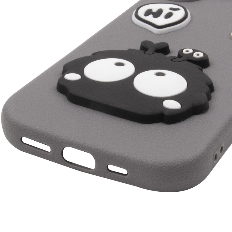 Купить Чехол TPU Leather Toys для Apple iPhone 17 (6.3") (Monster / Grey) на vchehle.ua