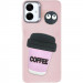 Чохол TPU Leather Toys на Samsung Galaxy A06 (Coffee / Pink)