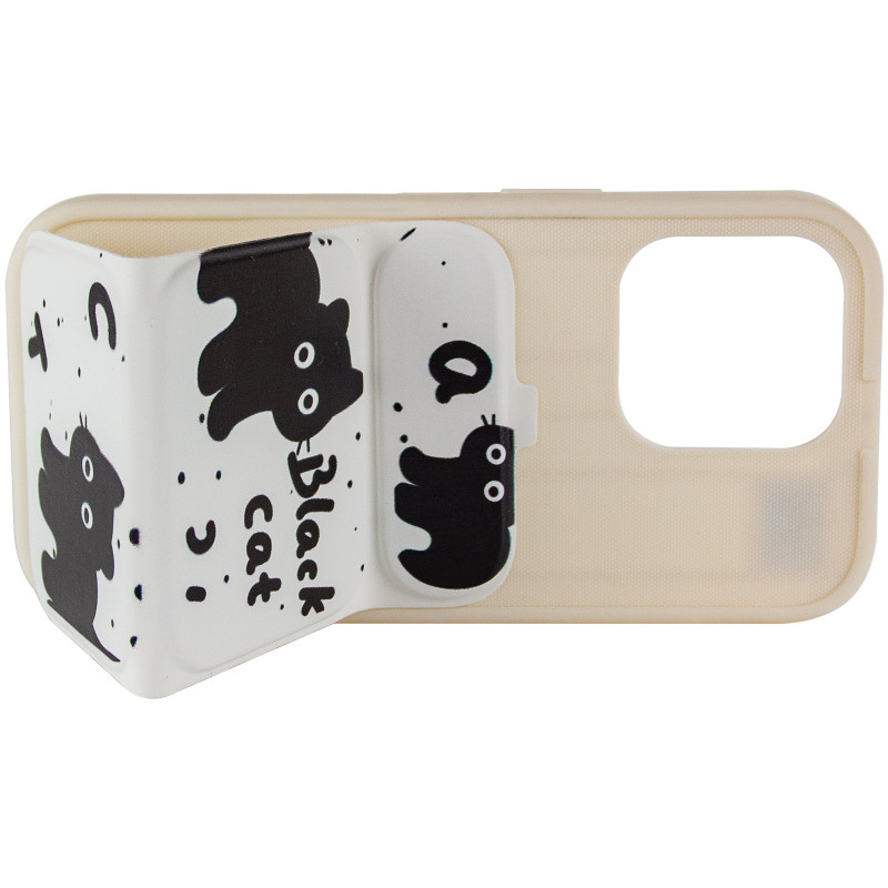 Купить Чехол TPU Panel Stand для Apple iPhone 15 Pro Max (6.7") (Black Cat) на vchehle.ua