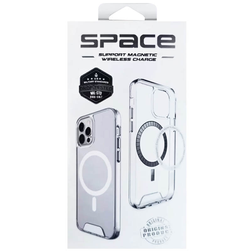 Купить Чехол TPU Space Case with Magnetic Fit для Apple iPhone 17 Pro / 18 Pro (6.3") (Прозрачный) на vchehle.ua