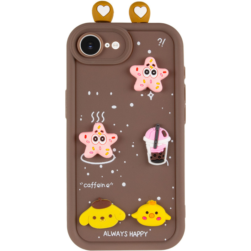 Фото Чохол TPU Toys Case with Ears на Apple iPhone 16e / 17e (6.1") (Brown) на vchehle.ua