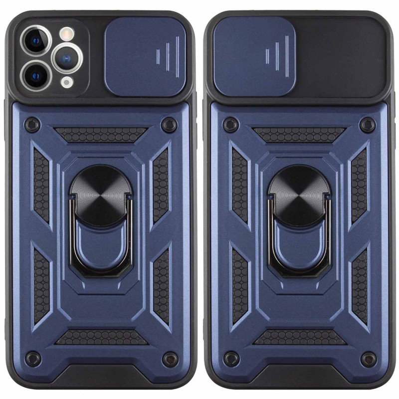 Фото Ударопрочный чехол Ummi Camshield Serge Ring для Apple iPhone 12 Pro Max (6.7") (Синий / Navy) на vchehle.ua