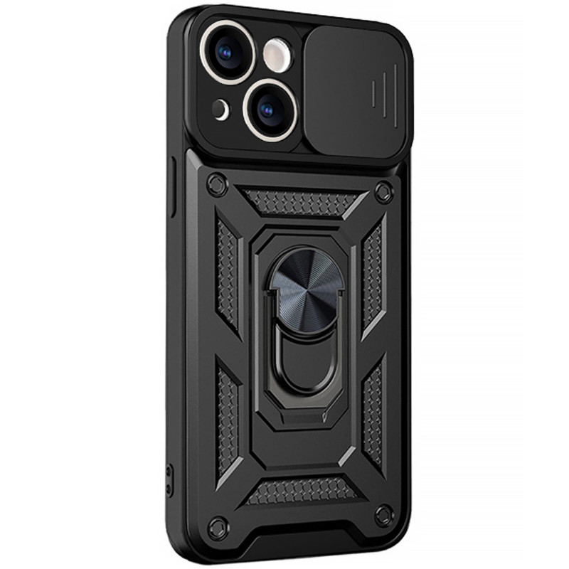Фото Удароміцний чохол Ummi Camshield Serge Ring на Apple iPhone 15 (6.1") (Чорний / Black) на vchehle.ua