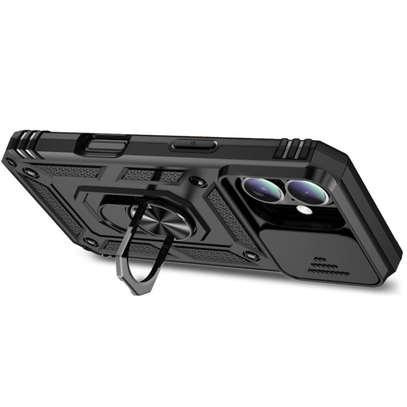 Фото Ударопрочный чехол Ummi Camshield Serge Ring для Apple iPhone 16 (6.1") (Черный / Black) в магазине vchehle.ua