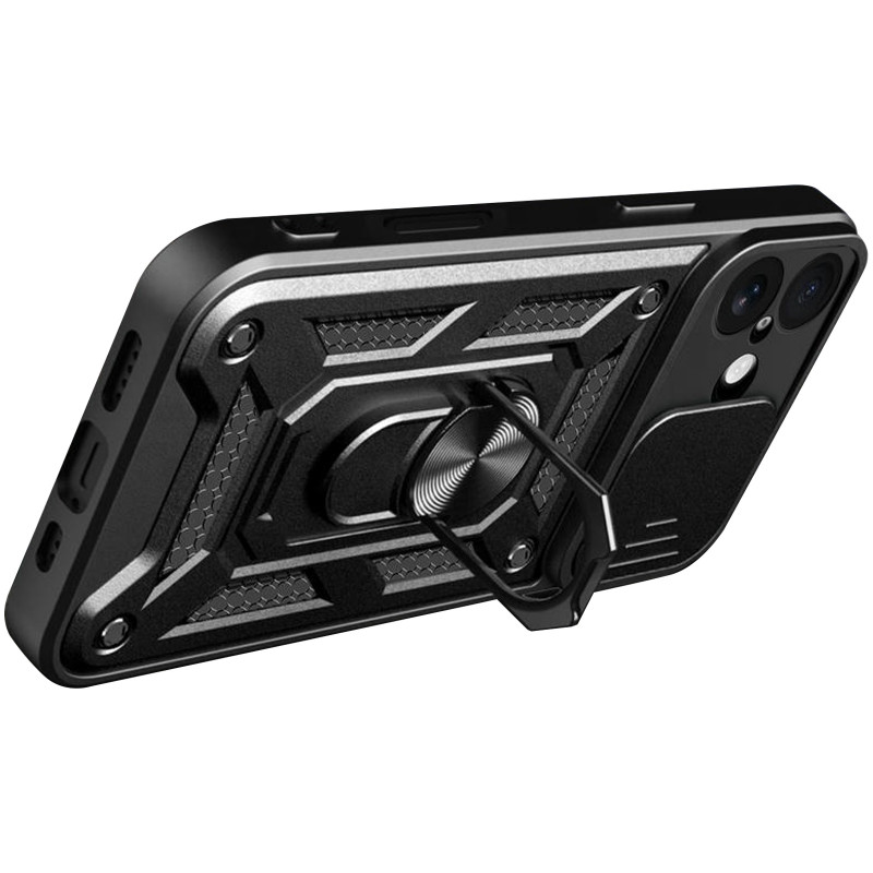 Фото Ударопрочный чехол Ummi Camshield Serge Ring для Apple iPhone 17 (6.3") (Черный / Black) на vchehle.ua
