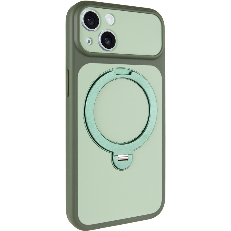 Чехол Ummi Full Camera with Magnetic Fit HQ Ring для Apple iPhone 13 (6.1") (Green)