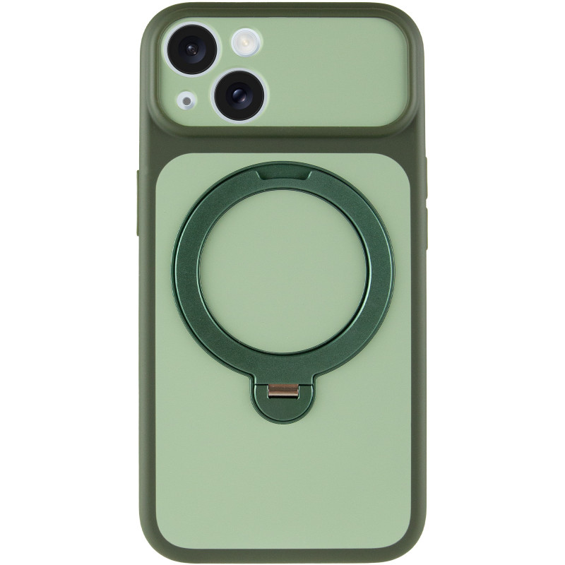 Фото Чехол Ummi Full Camera with Magnetic Fit HQ Ring для Apple iPhone 13 (6.1") (Green) на vchehle.ua