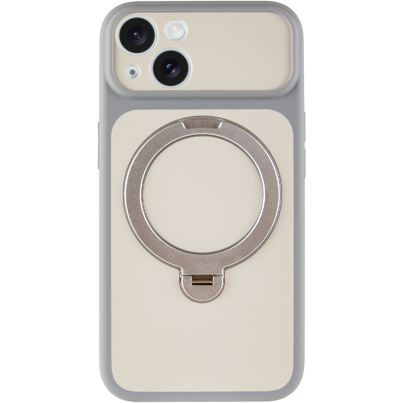 Фото Чехол Ummi Full Camera with Magnetic Fit HQ Ring для Apple iPhone 13 (6.1") (Grey) на vchehle.ua