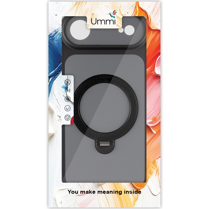 Фото Чехол Ummi Full Camera with Magnetic Fit HQ Ring для Apple iPhone 17 Air (6.5") (Black) на vchehle.ua