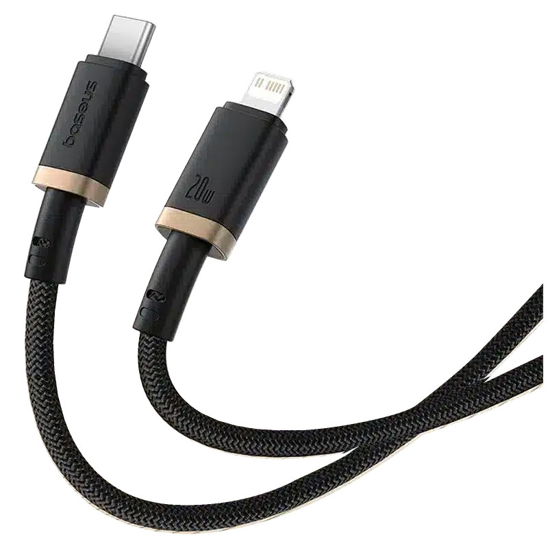 Фото Дата кабель Baseus Dura Series Fast Charging Type-C to Lightning 20W (1m) (CB000123) (Gold / Black) на vchehle.ua