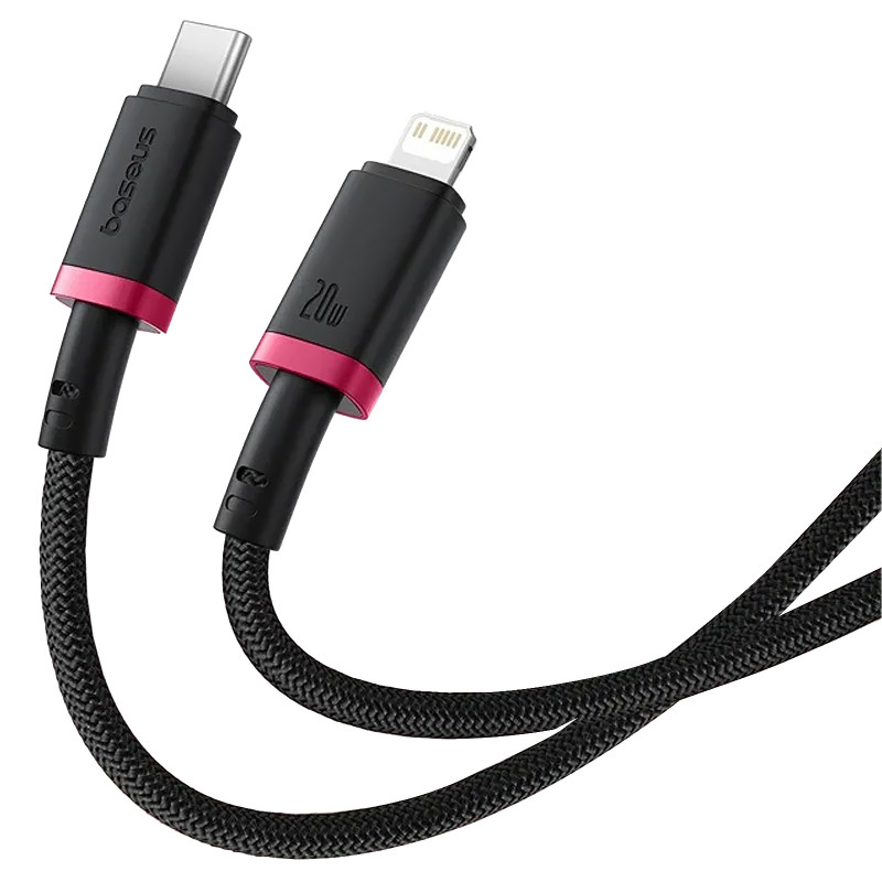 Фото Дата кабель Baseus Dura Series Fast Charging Type-C to Lightning 20W (1m) (CB000123) (Red / Black) в маназині vchehle.ua