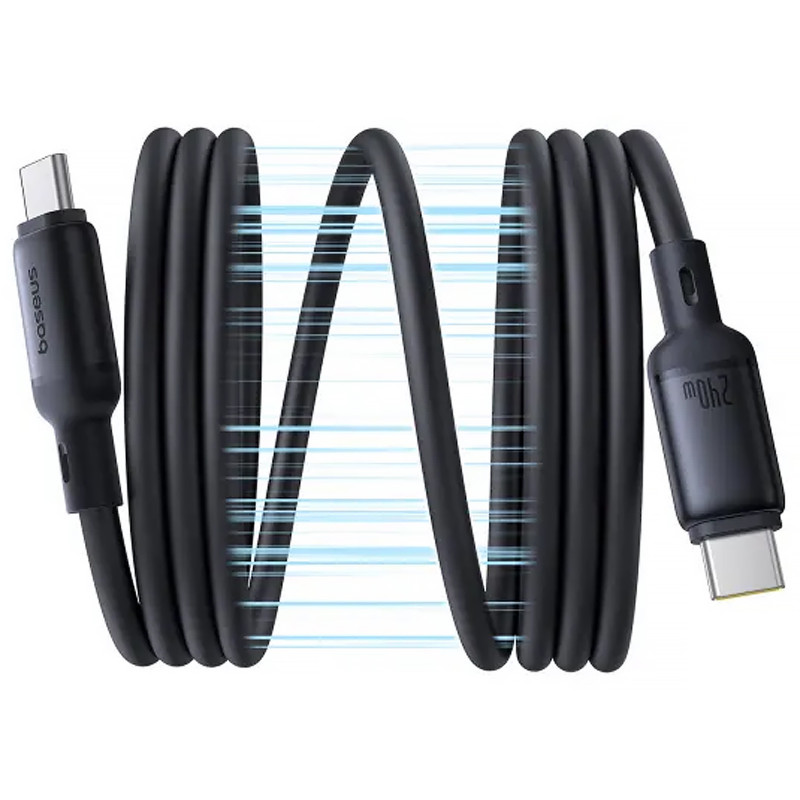 Фото Дата кабель Baseus PicoGo Type-C to Type-C 240W (2m) (E04233) (Cosmic Black) в магазине vchehle.ua