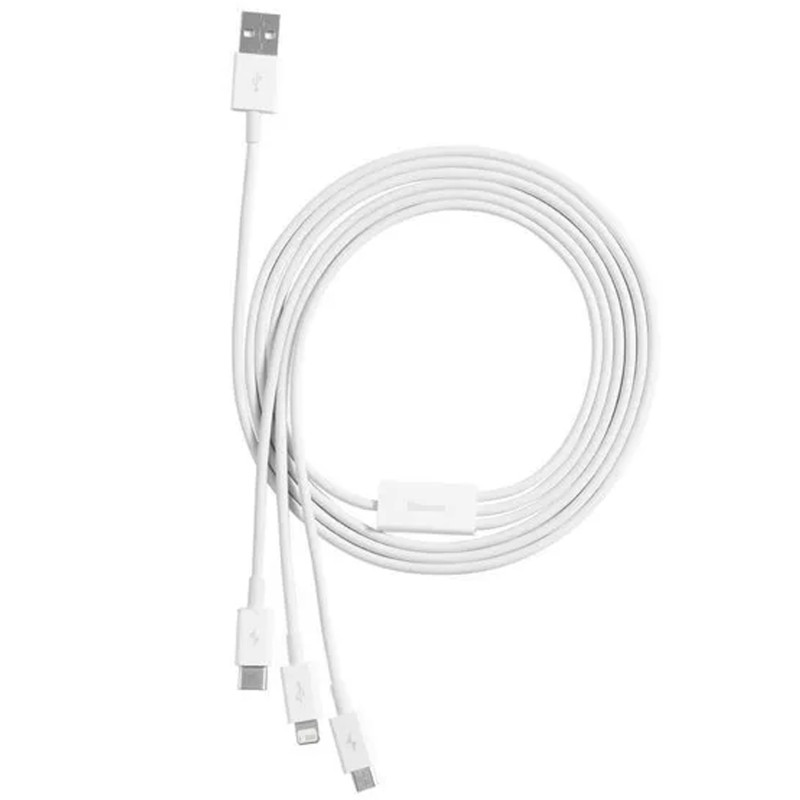 Фото Дата кабель Baseus Superior Series USB to MicroUSB-Lightning-Type-C 3.5A (1.5m) (CAMLTYS) (Stellar White) в магазине vchehle.ua