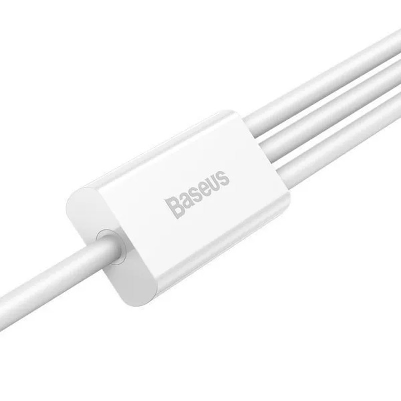 Дата кабель Baseus Superior Series USB to MicroUSB-Lightning-Type-C 3.5A (1.5m) (CAMLTYS) (Stellar White) в магазине vchehle.ua
