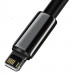 Фото Дата кабель Baseus Tungsten Gold USB to Lightning Cable 2.4A (2m) (CALWJ-A0) (Black) на vchehle.ua