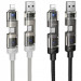 Дата кабель Hoco U151 Goldsmith 4in1 Type-C to USB/Type-C to Lightning 240W (1.2m)