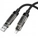 Фото Дата кабель Hoco U151 Goldsmith 4in1 Type-C to USB/Type-C to Lightning 240W (1.2m) (Black) в магазине vchehle.ua