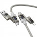 Фото Дата кабель Hoco U151 Goldsmith 4in1 Type-C to USB/Type-C to Lightning 240W (1.2m) (Gray) на vchehle.ua