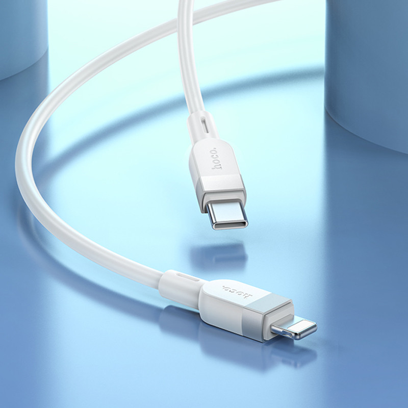Дата кабель Hoco X109 Energy silicone Type-C to Lightning (1m) (White) в магазині vchehle.ua