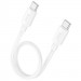 Фото Дата кабель Hoco X96 Hyper Type-C to Type-C 60W (0.25m) (White) на vchehle.ua