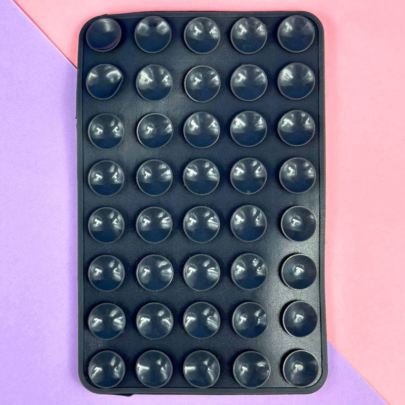 Фото Держатель-присоска для телефона Double Side Silicone 100*64мм (Dark Gray) на vchehle.ua