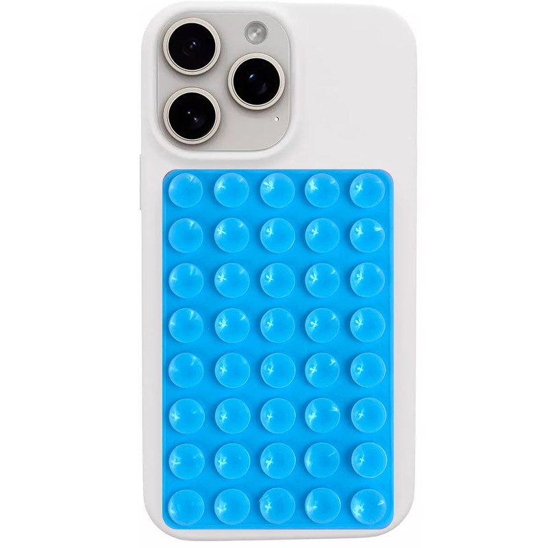 Тримач-присоска для телефону Double Side Silicone 100*64мм (Light Blue)