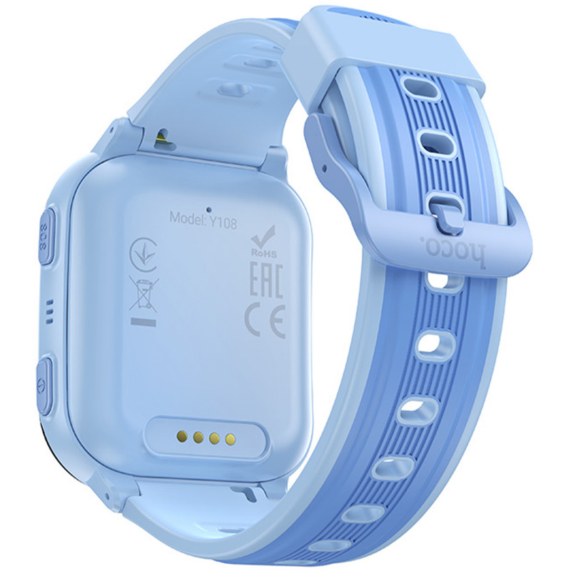 Фото Детские cмарт-часы Hoco Y108 4G with call function (Blue) на vchehle.ua