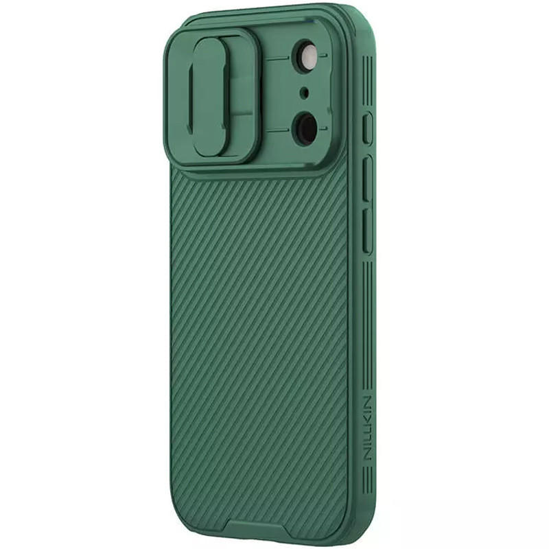 Фото Карбонова накладка Nillkin CamShield Pro на Apple iPhone 17 Pro Max (6.9") (Deep Green) в маназині vchehle.ua