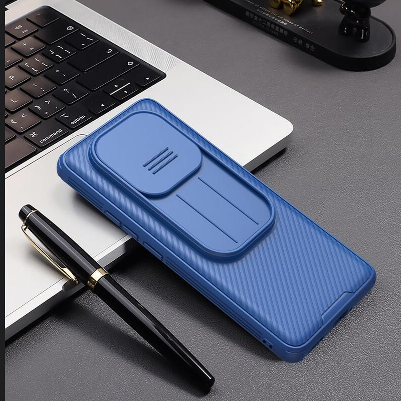 Заказать Карбоновая накладка Nillkin CamShield Pro для Xiaomi Redmi Note 14 Pro+ 5G (Blue) на vchehle.ua