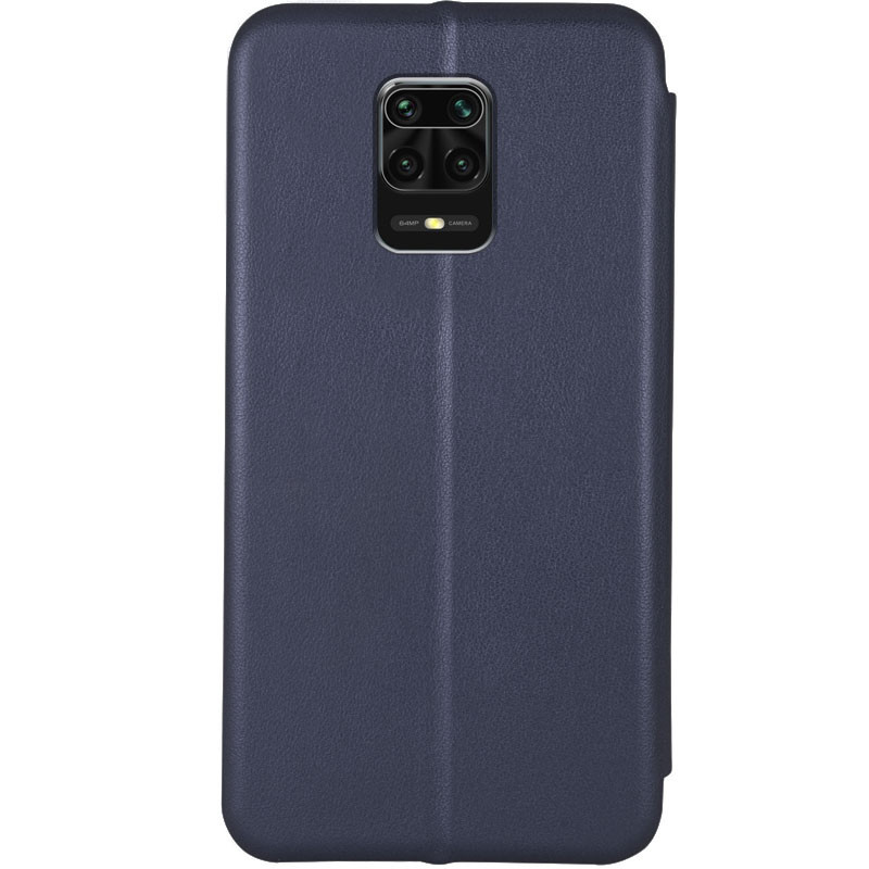 Фото Шкіряний чохол-книжка Classy на Xiaomi Redmi Note 9s / Note 9 Pro / Note 9 Pro Max (Темно-синій) на vchehle.ua