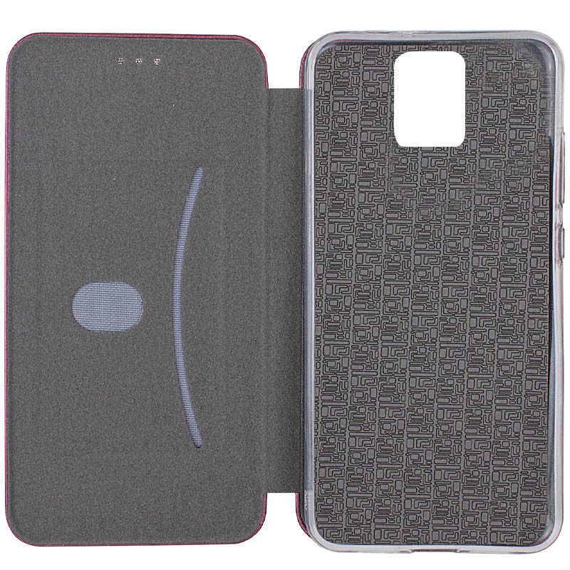 Купити Шкіряний чохол-книжка Classy на Xiaomi Redmi Note 9s / Note 9 Pro / Note 9 Pro Max (Бордовий) на vchehle.ua