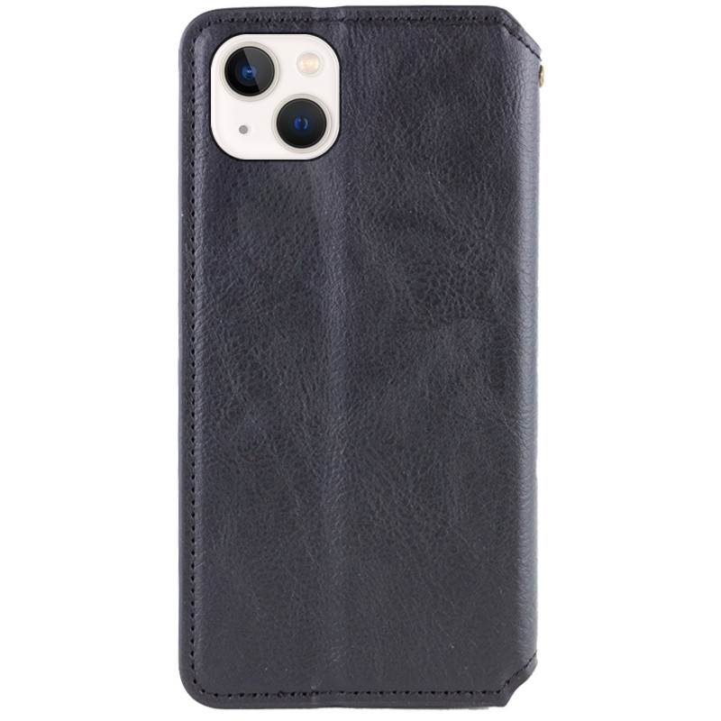 Фото Кожаный чехол-книжка GETMAN Cubic (PU) для Apple iPhone 13 / 14 (6.1") (Черный) на vchehle.ua