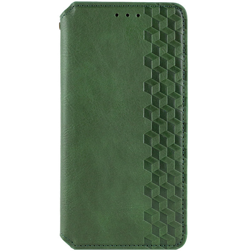 Кожаный чехол-книжка GETMAN Cubic (PU) для Xiaomi Redmi 15C (EU) (Зеленый)