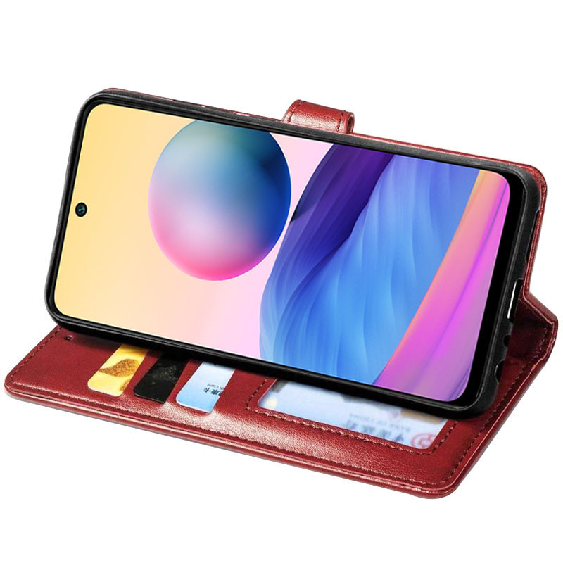 Фото Шкіряний чохол-книжка GETMAN Gallant (PU) для TECNO Spark 10 Pro (Червоний) на vchehle.ua