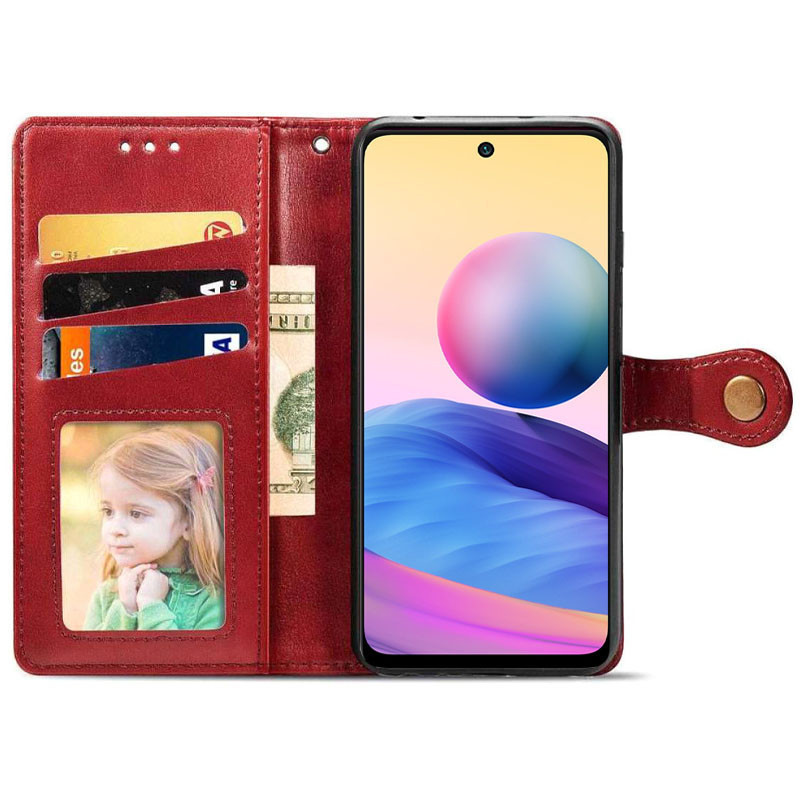Фото Шкіряний чохол-книжка GETMAN Gallant (PU) для Xiaomi 17T Pro (Червоний) в маназині vchehle.ua