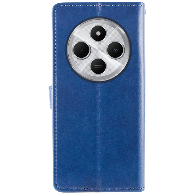 Фото Кожаный чехол-книжка GETMAN Gallant (PU) для Xiaomi Redmi 14C / Poco C75 (Синий) на vchehle.ua
