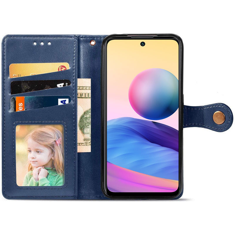 Купить Кожаный чехол-книжка GETMAN Gallant (PU) для Xiaomi Redmi 15 4G (Global) / 5G (Синий) на vchehle.ua