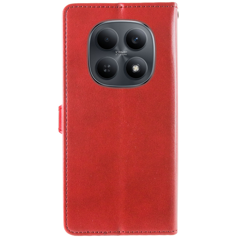 Купить Кожаный чехол-книжка GETMAN Gallant (PU) для Xiaomi Redmi Note 15 4G/5G (EU) (Красный) на vchehle.ua