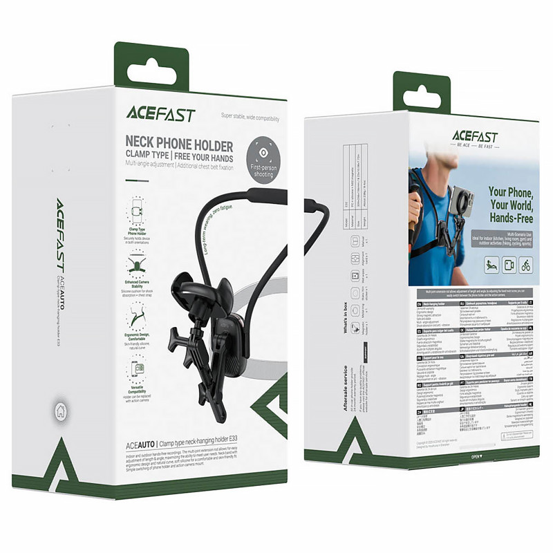 Купить Магнитный держатель для телефона Acefast E33 neck-hanging (Black) на vchehle.ua