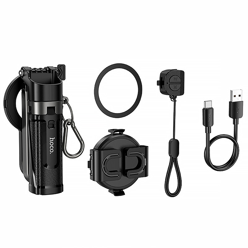Купити Монопод для селфі Hoco K27 Pro Magnetic Clamp 2in1 (Black) на vchehle.ua