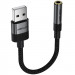 Фото Перехідник Acefast J13 USB male to AUX 3.5mm female (Black) в маназині vchehle.ua