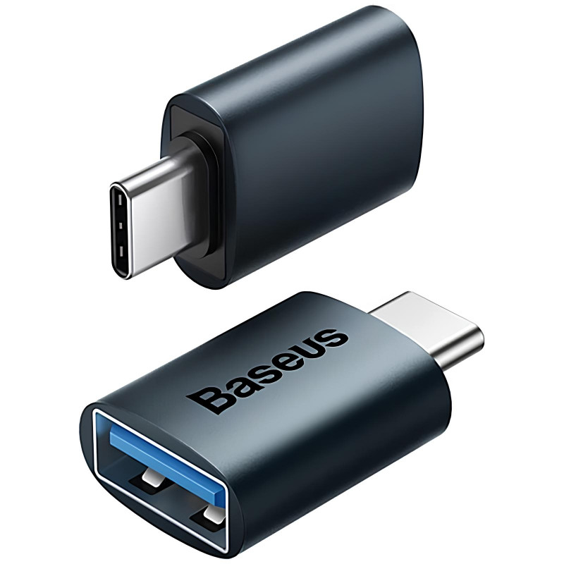 Фото Переходник Baseus Ingenuity Series Mini Type-C to USB 3.1 (ZJJQ000001) (Blue) на vchehle.ua
