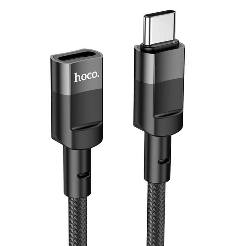Перехідник Hoco U107 Type-C male to Type-C female USB2.0 (1.2m) (Black) в магазині vchehle.ua