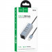 Фото Переходник HUB Hoco HB1D USB to USB2.0*3+RJ45 (Metal gray) на vchehle.ua