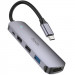 Переходник HUB Hoco HB27 10-Port (Type-C to HDTV+USB3.0+PD+2xUSB2.0) (Metal gray) в магазине vchehle.ua