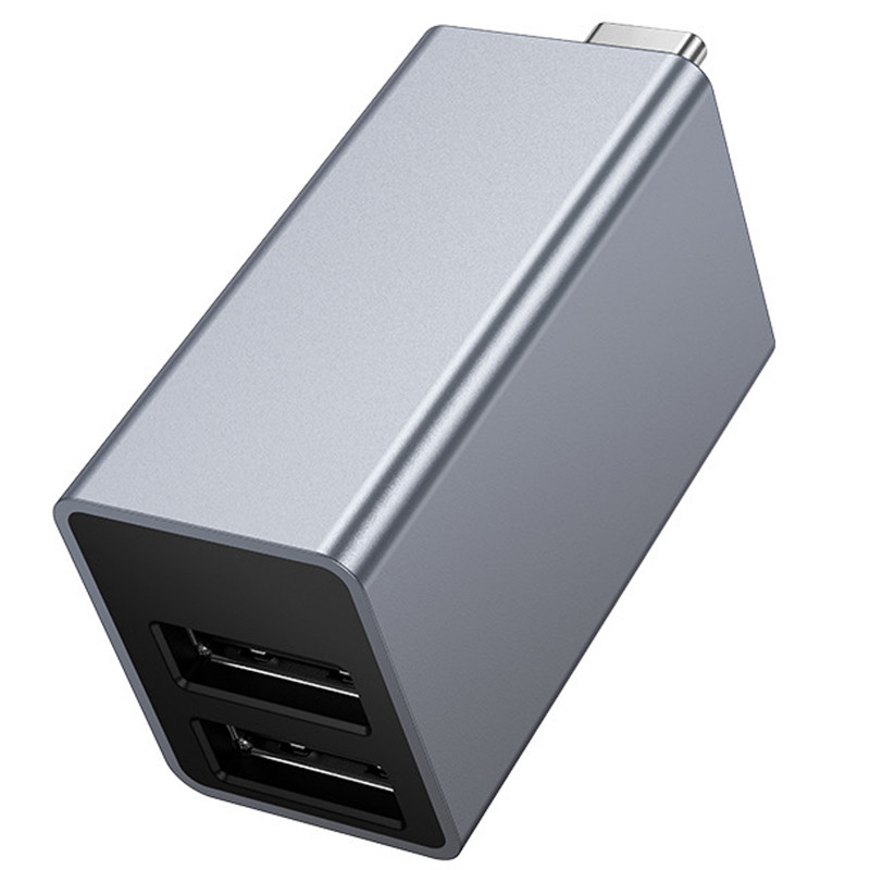Купить Переходник HUB Hoco HB54A 3in1 (Type-C to 2xUSB2.0+USB3.0) (Metal grey) на vchehle.ua
