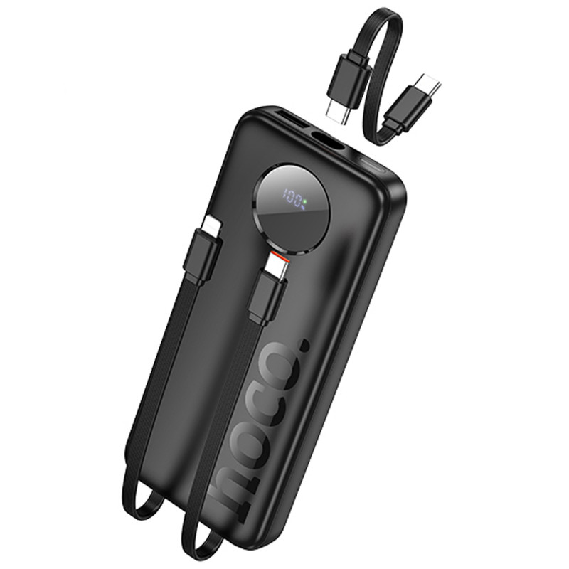 Фото Power Bank Hoco 10000 mAh J132 Sabio 22.5W+PD20W with 3 cables (Black) в магазине vchehle.ua