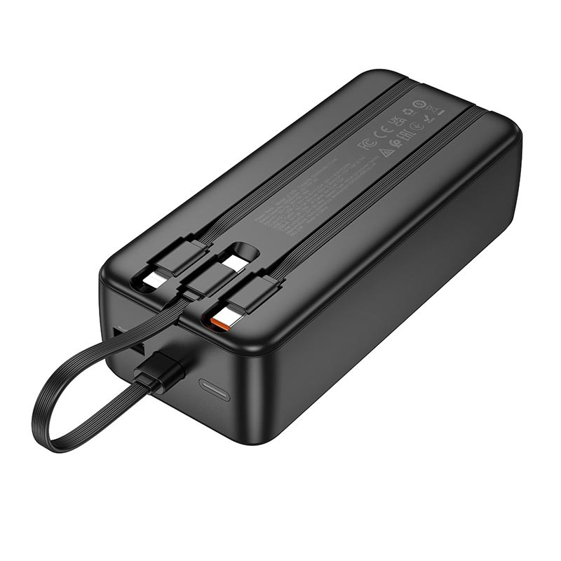 Фото Power Bank Hoco 30000 mAh J132B Sabio 22.5W+PD20W with 3 cables (Black) в магазине vchehle.ua